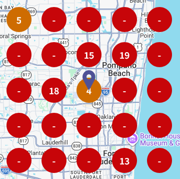 Red Google Business Map